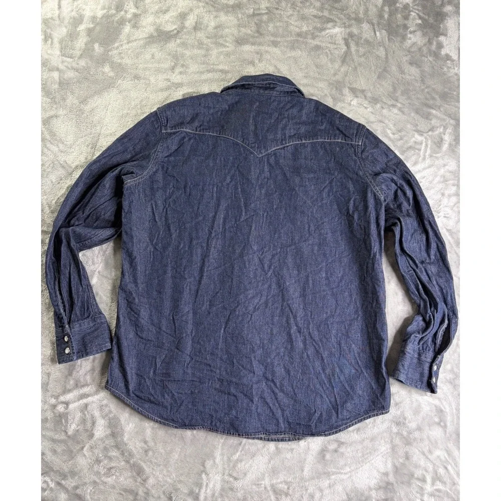 Levi's Standard Fit Western Men's Casual Button-Down Shirt L Blue